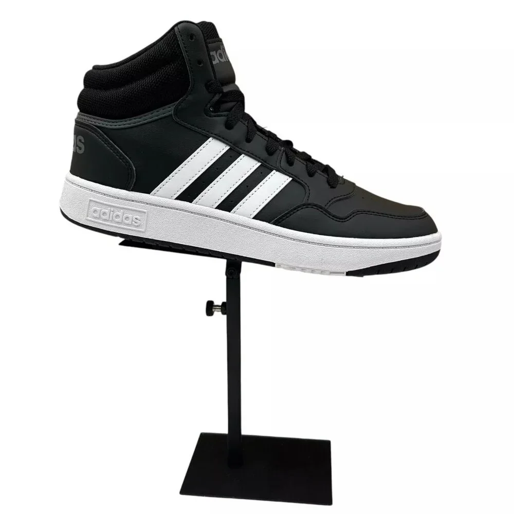 Adidas Hoops 3.0 Mid Top Youth Boys/Girls Basketball Sneaker Size 4‎ Black/White